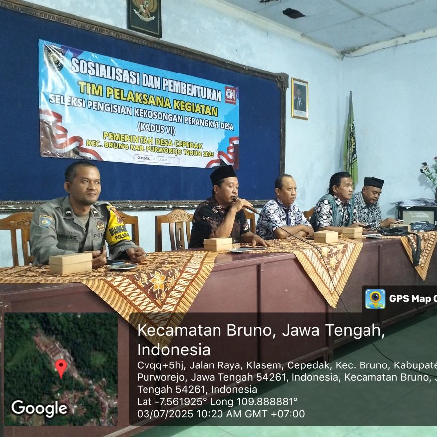 Tim Pelaksana Pengisian Perangkat Desa di Cepedak telah dibentuk
